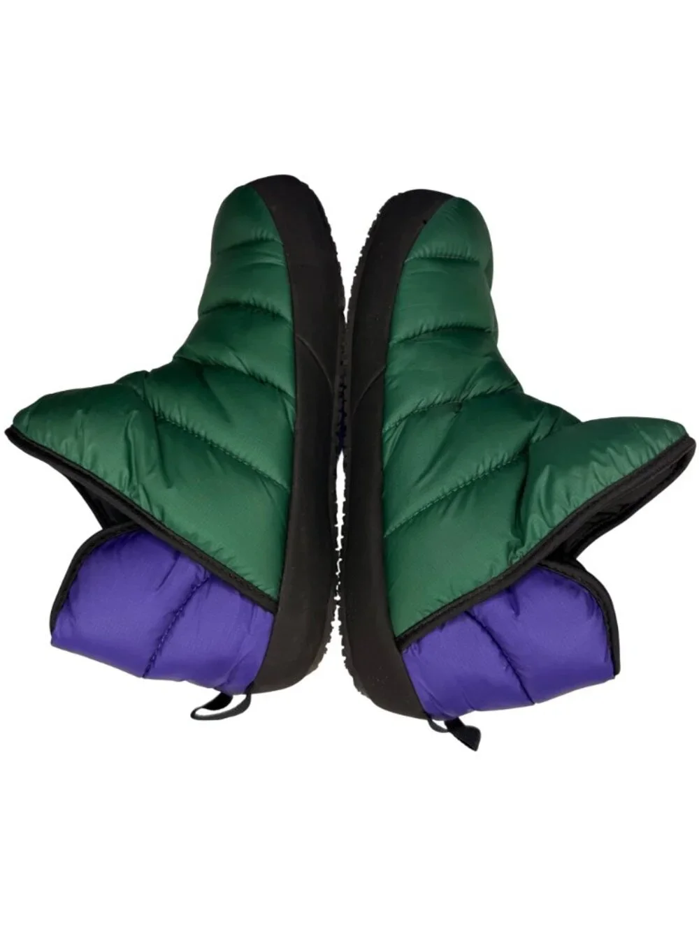 The North Face Green/Purple Puffer Thermoball Traction Winter Booties Youth sz6